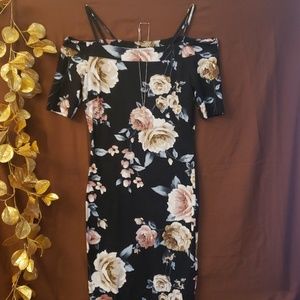 Haute Monde floral print over the knee dress